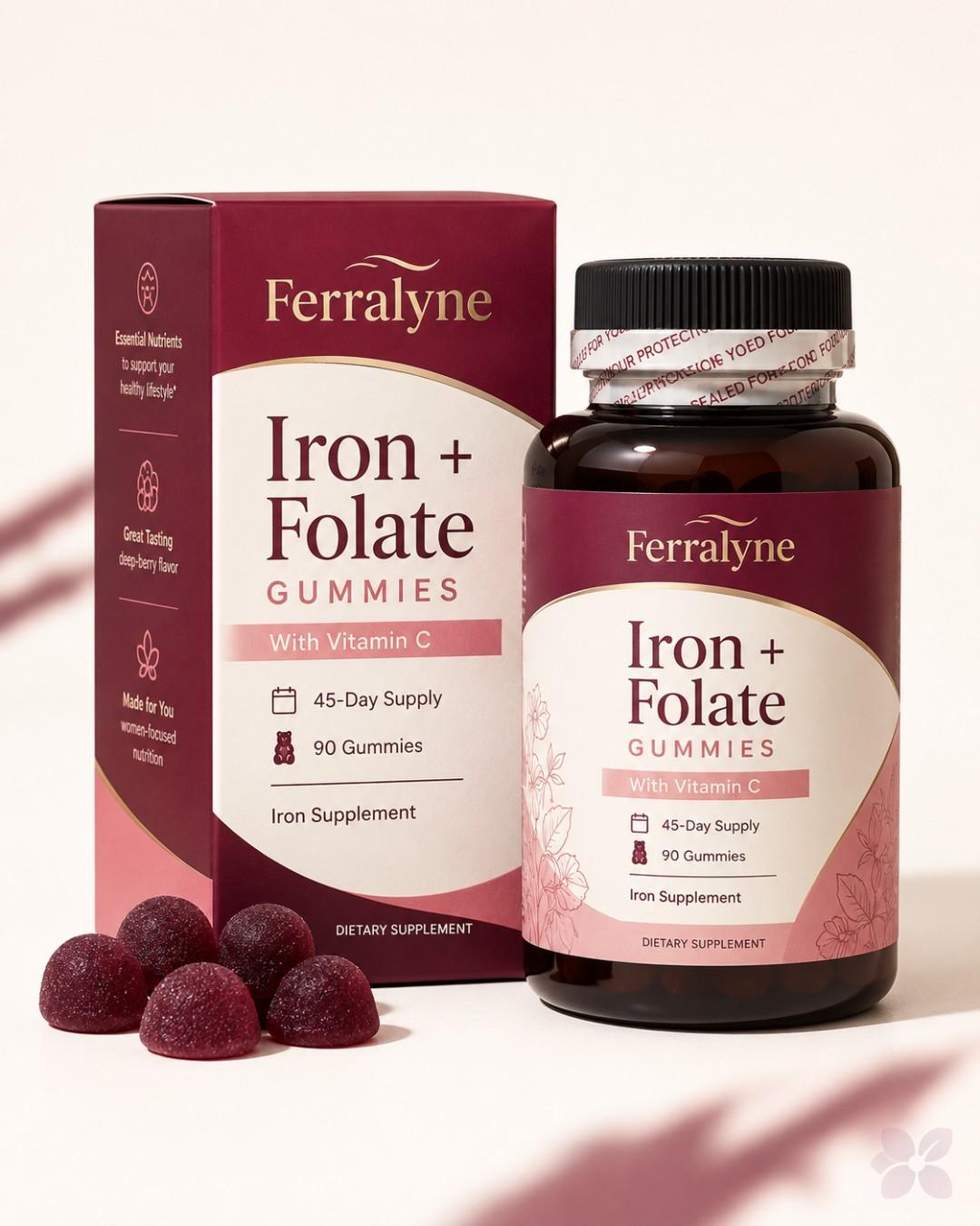 Ferralyne Iron + Folate Gummies