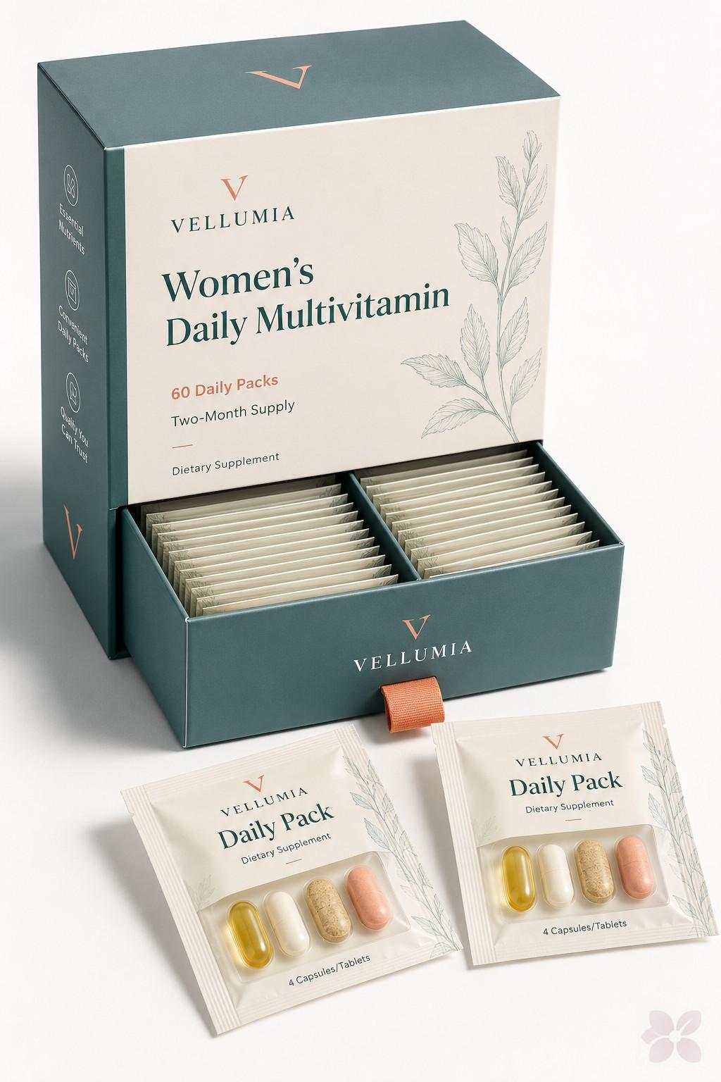 Vellumia Women's Daily Multivitamin Packs